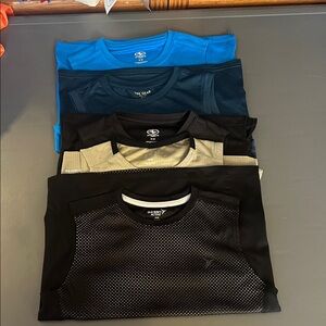 Kid’s Tanks/Muscle Tees - Blue, Teal, Black, & Tan (size 8)